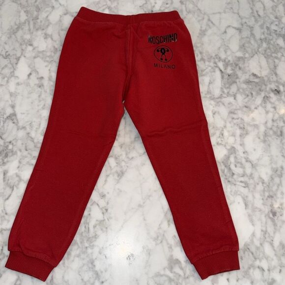 Moschino Kids Red Logo Sweatpants 3Y - Picture 3 of 5